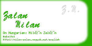 zalan milan business card